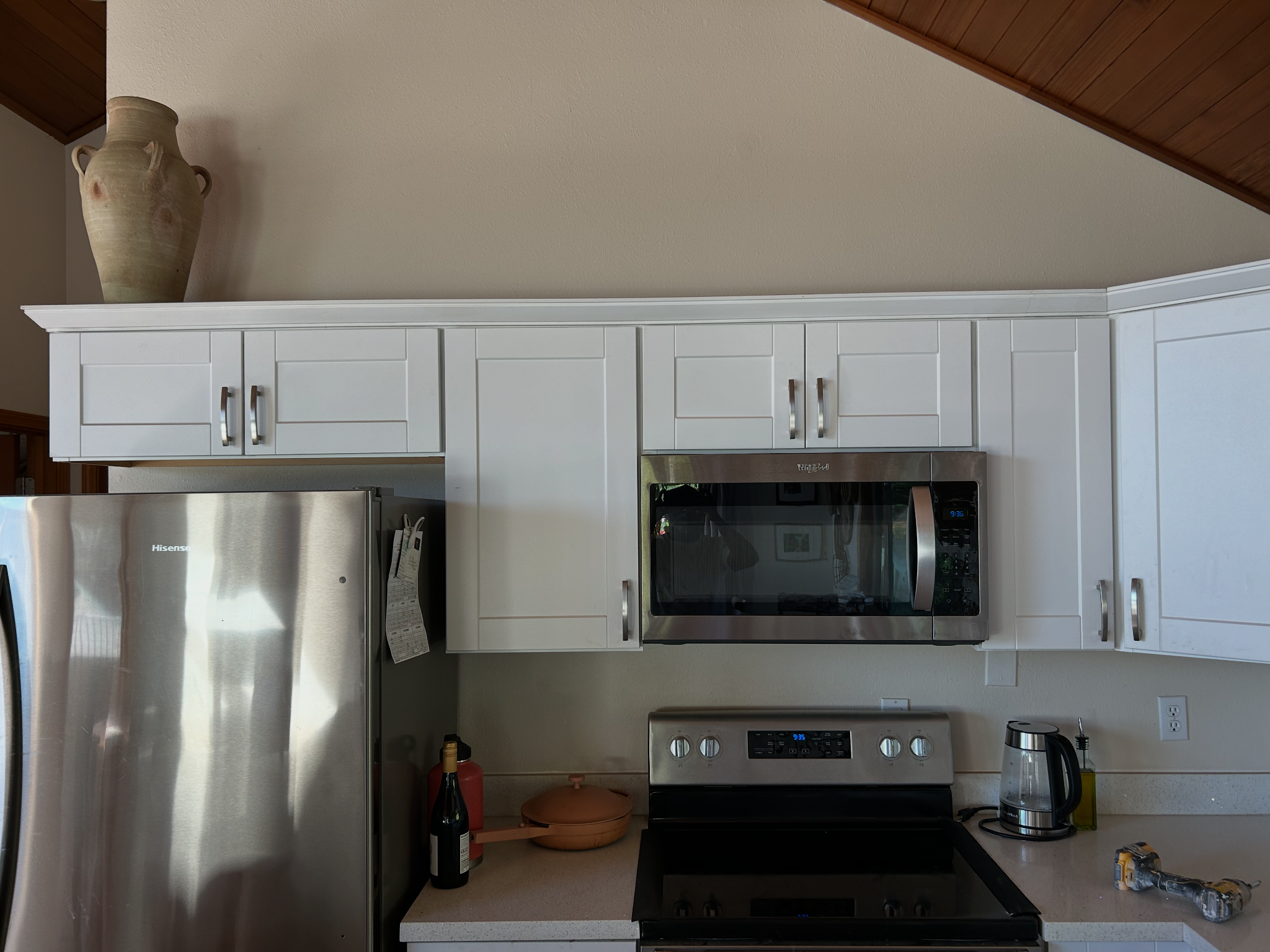 Kitchen cabinets before refinishing